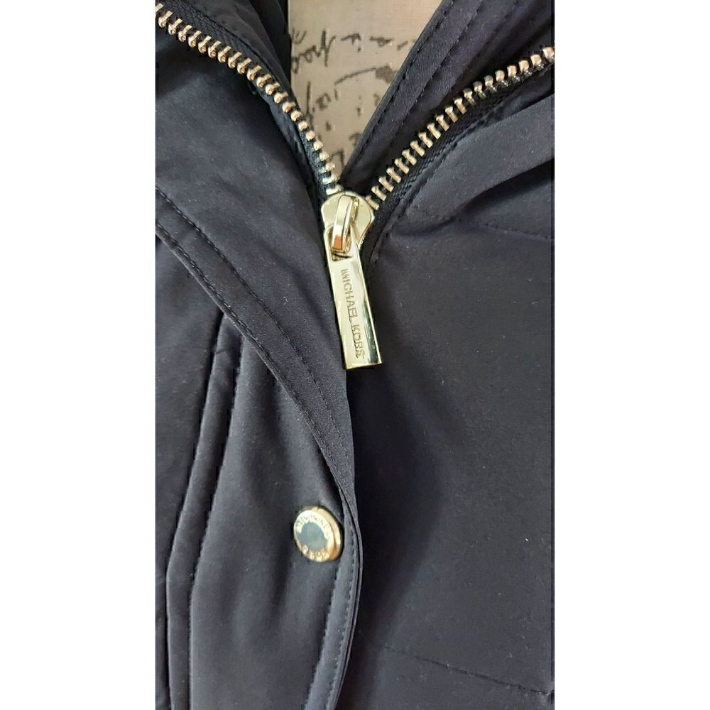 Michael Kors Black Parka with Detachable Faux Fur Lined Hood/NWT, XS - Picture 2 of 11